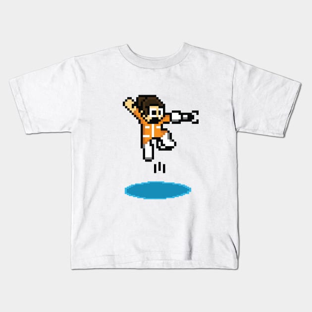 8Bit Portal Kids T-Shirt by BennyJayKay